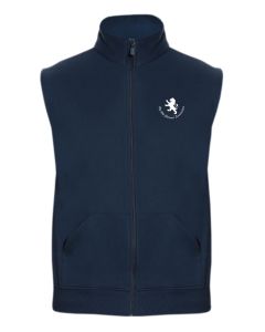 ODA Navy Sleeveless Zipper Jacket